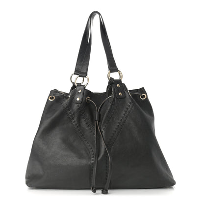 Saint Laurent Calfskin Reversible Double Sac Y Tote Gold Black 1 of 19