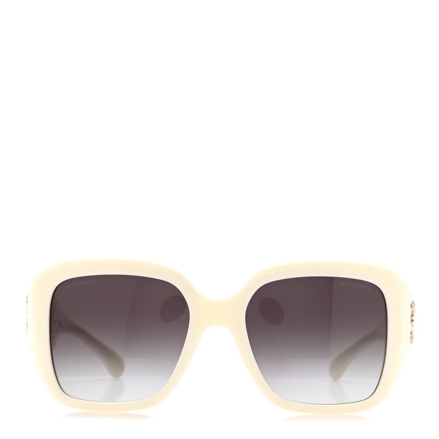 Acetate Tweed Square Sunglasses 5512 White