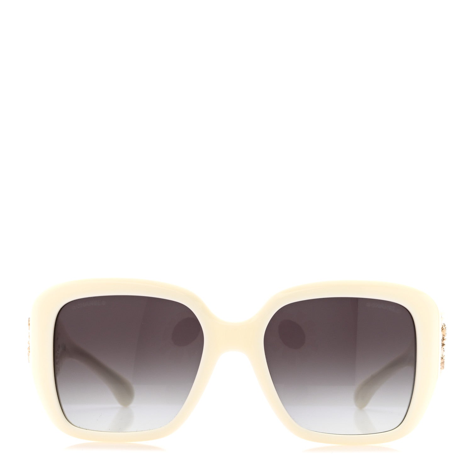 Chanel Acetate Tweed Square Sunglasses 5512 White 2 of 7