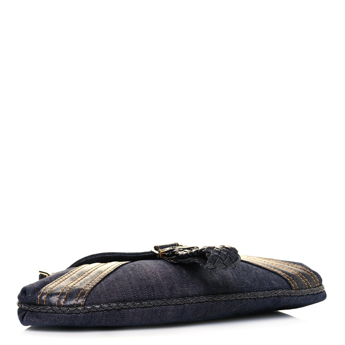 Denim Spalmati Woven Spy Pouch Bag Blue