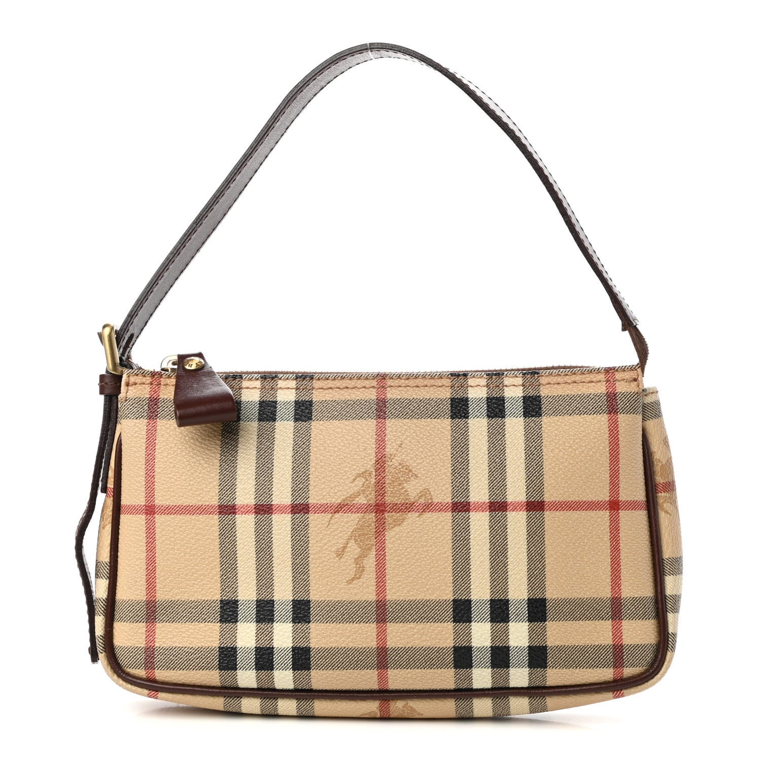 Burberry Haymarket Check Pochette Chocolate 1 of 10