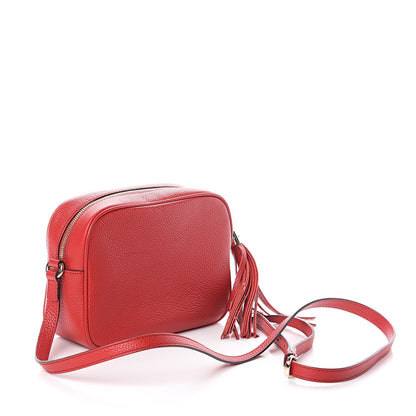 Gucci Pebbled Calfskin Small Soho Disco Bag Tabasco Red 2 of 8