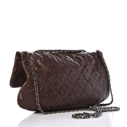 Chanel Caviar Quilted Medium Elastic Flap Brown 3 of 9