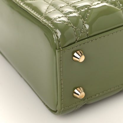 Christian Dior Patent Cannage Mini Lady Dior Dusty Jade 7 of 8
