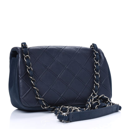 Chanel Calfskin Diamond Embossed New Chic Flap Blue 2 of 6