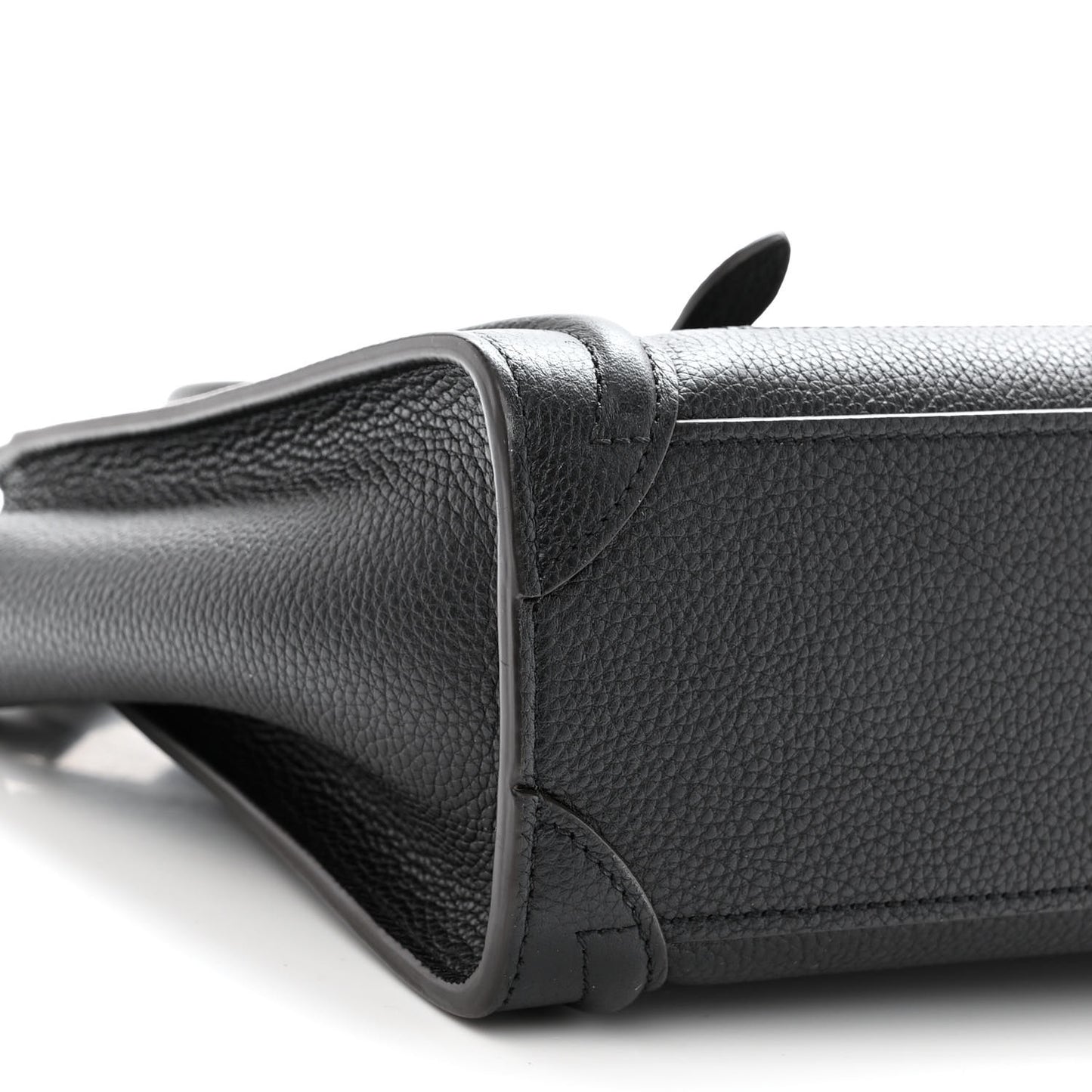 Drummed Calfskin Nano Luggage Black