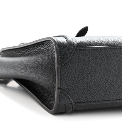 Celine Drummed Calfskin Nano Luggage Black 8 of 10