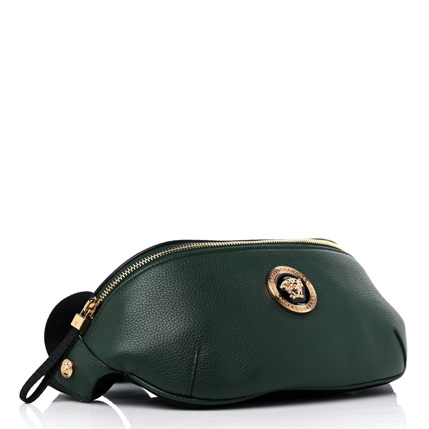 Versace Grained Calfskin Vanitas Medea Belt Bag Green 4 of 9