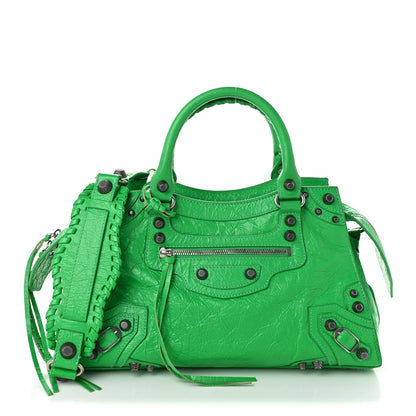 Balenciaga Agneau Arena Small Neo Cagole City Handbag  Vivid Green 1 of 11