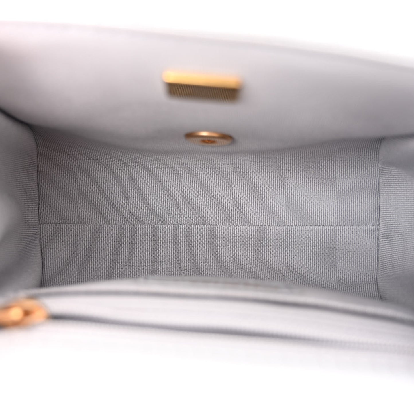 Lambskin Quilted Mini Flap Light Grey