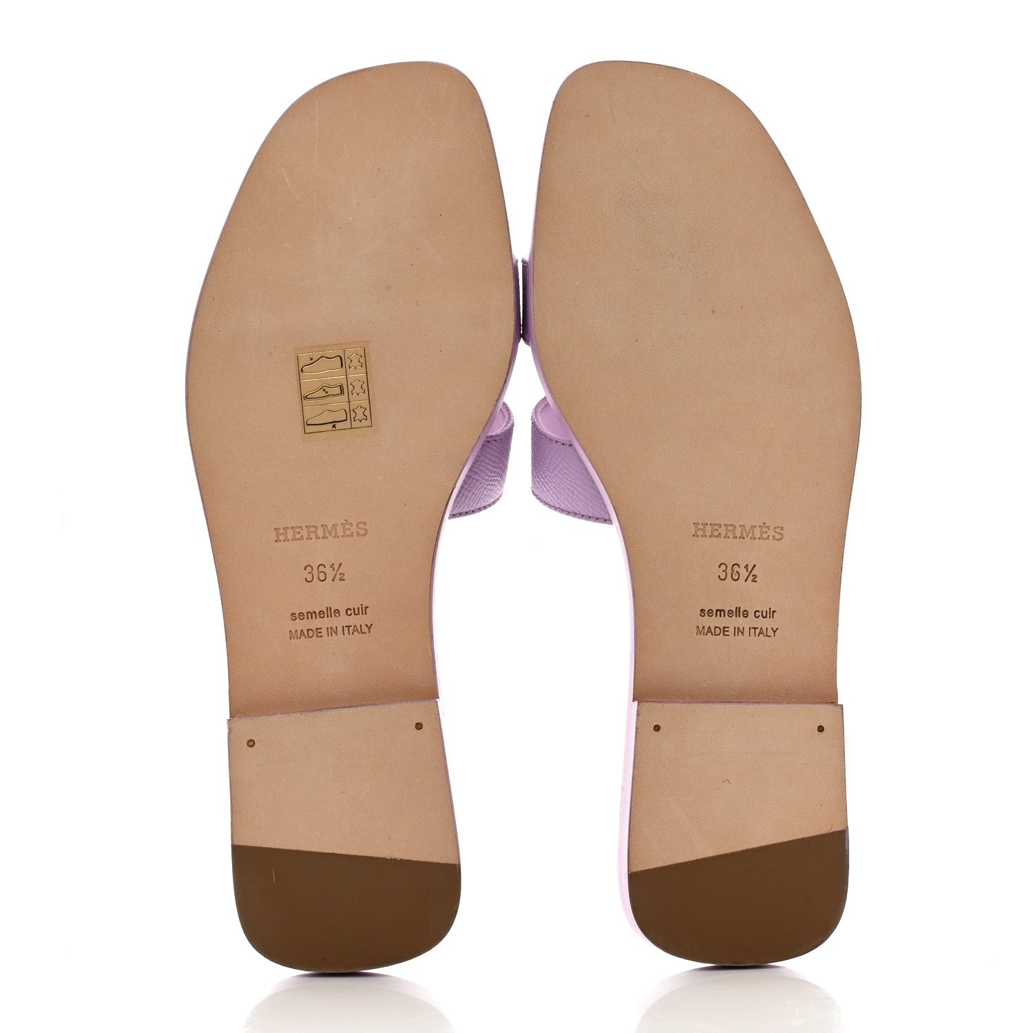 Hermes Epsom Oran Sandals 36.5 Violet Amethyste 5 of 8