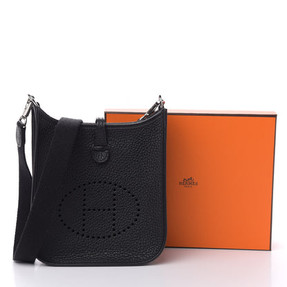 Hermes Taurillon Clemence Evelyne TPM Black 11 of 11