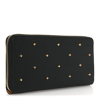 MCM Odeon Studded Large Zip Around Wallet  Black 3 of 8