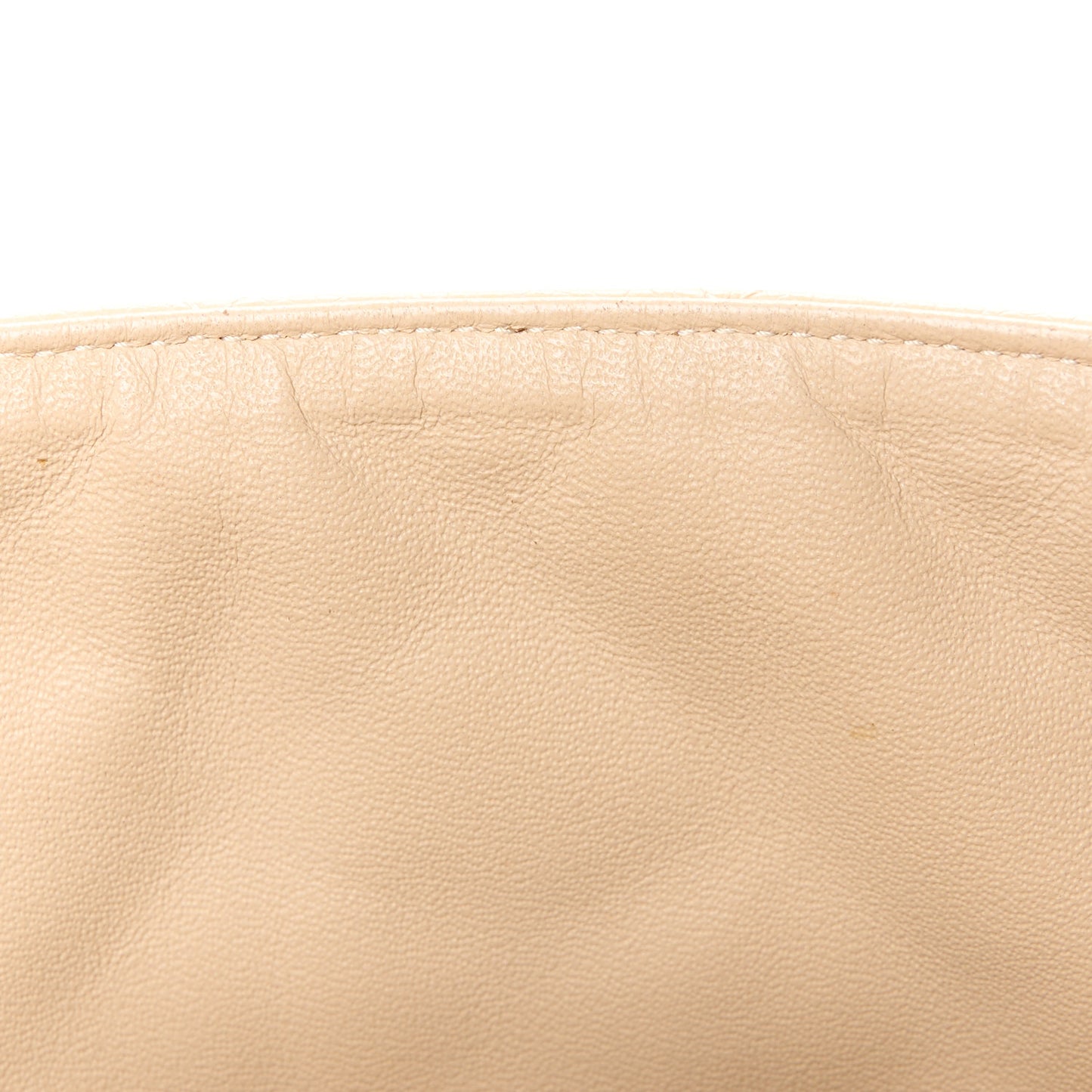 Caviar Quilted Jumbo Single Flap Beige Clair