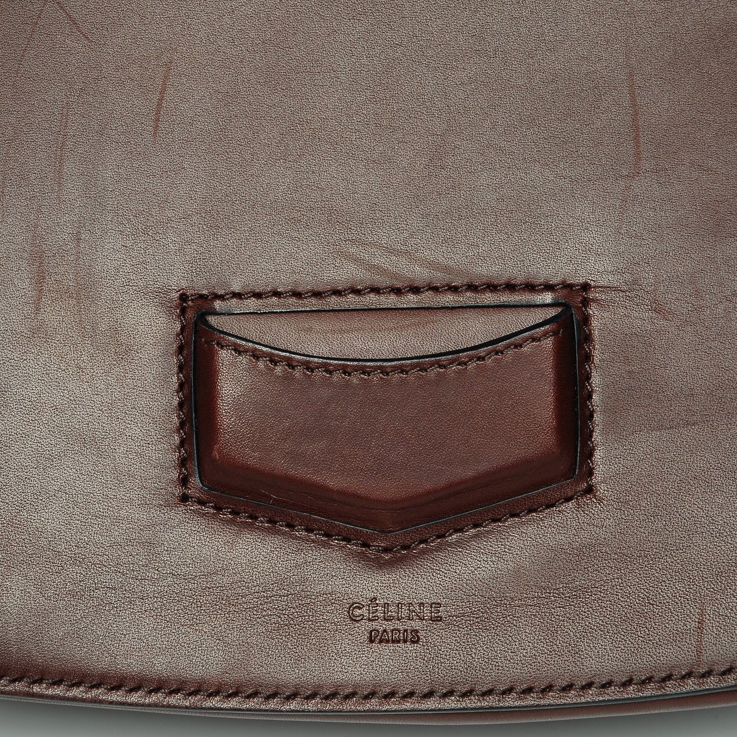 Natural Calfskin Medium Trotteur Burgundy