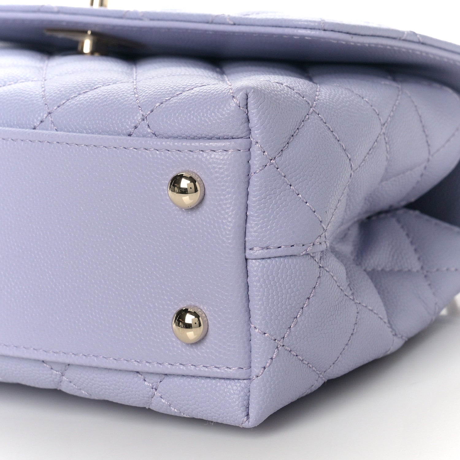 Chanel Caviar Quilted Mini Coco Handle Flap Light Purple 4 of 11