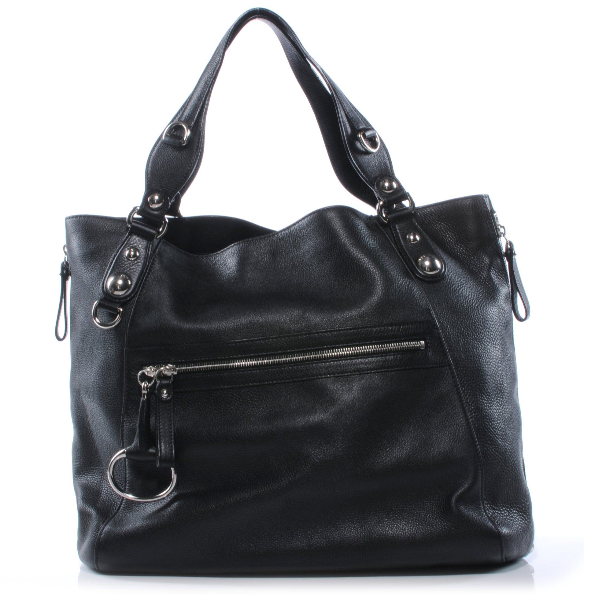 Gucci Leather Icon Bit Large Tote Black 1 of 7