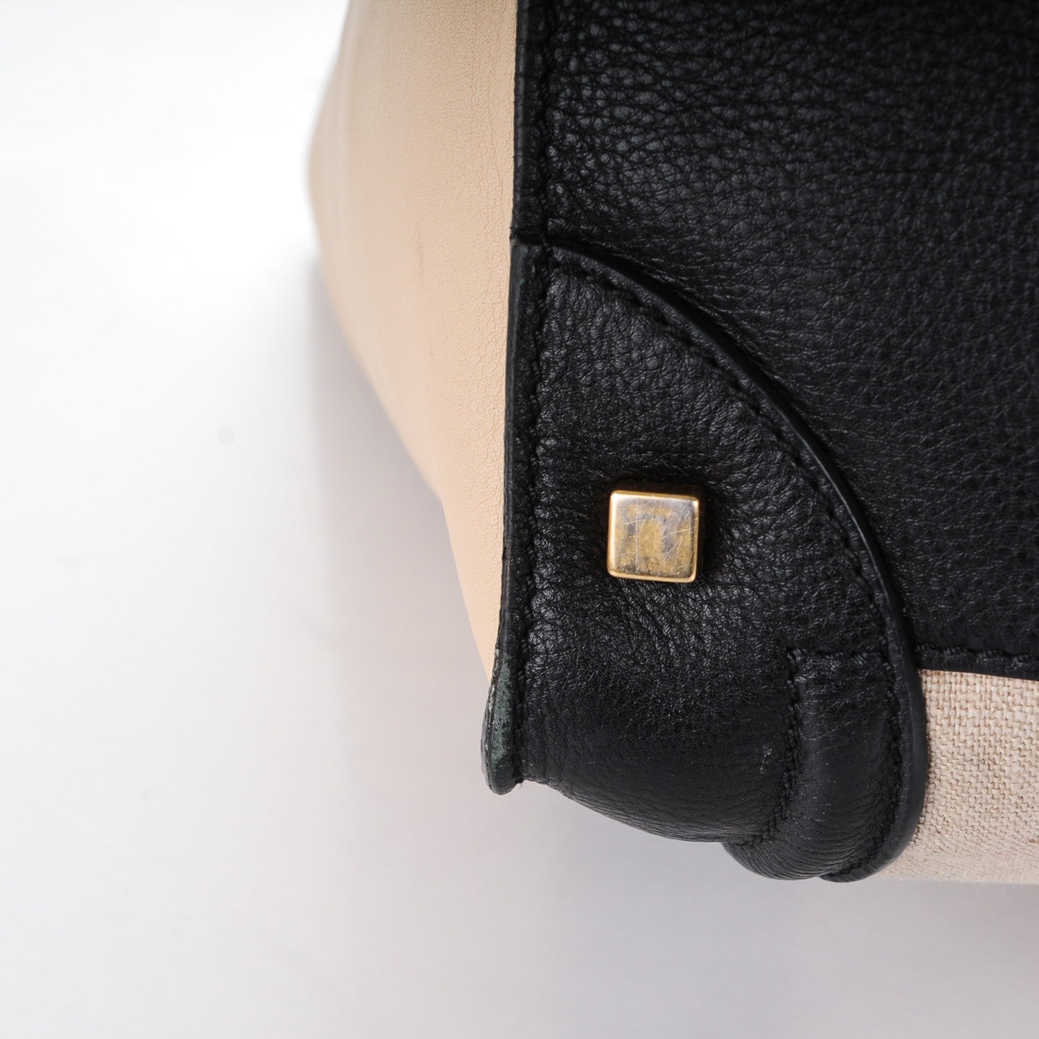 Celine Calfskin Linen Mini Tri-Color Luggage Beige 12 of 17