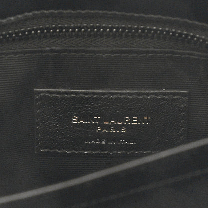 Saint Laurent Calfskin Y Quilted Monogram Toy Loulou Crossbody Bag Black 5 of 12