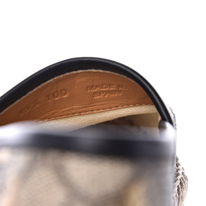 Gucci GG Supreme Monogram Bees Espadrille Flats 35.5 Beige Ebony Oro Black 9 of 10