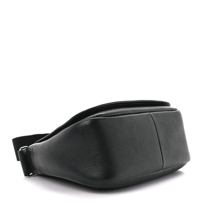 Prada Vitello Daino Soft Shoulder Flap Bag Black 4 of 11