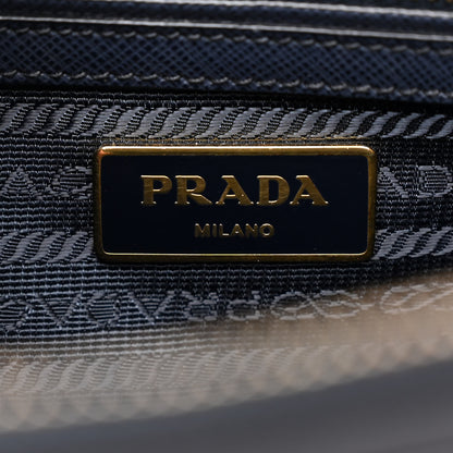Prada Saffiano Mini Galleria Double Zip Tote Baltico 6 of 13
