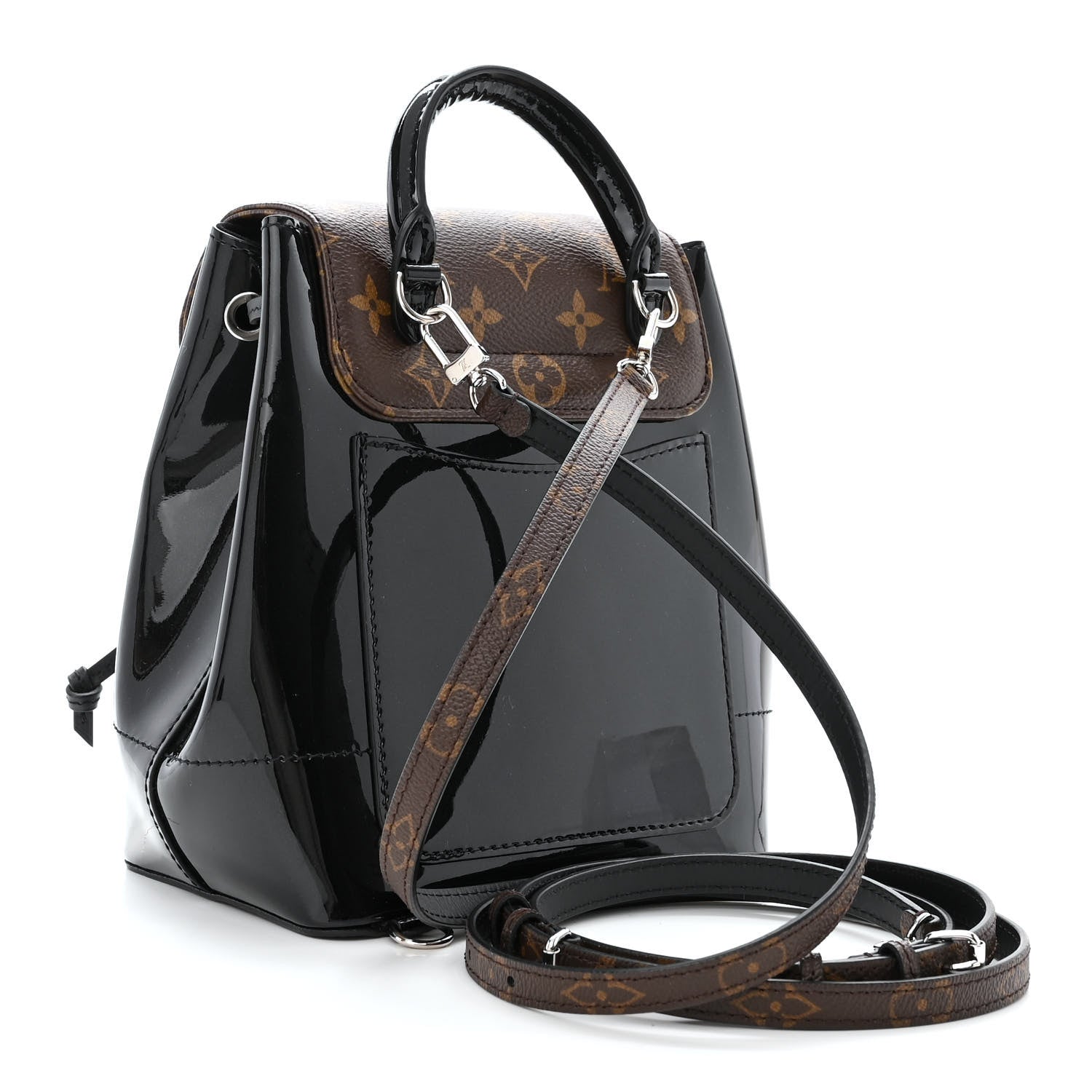 Louis Vuitton Patent Monogram Hot Springs Backpack Black 3 of 10