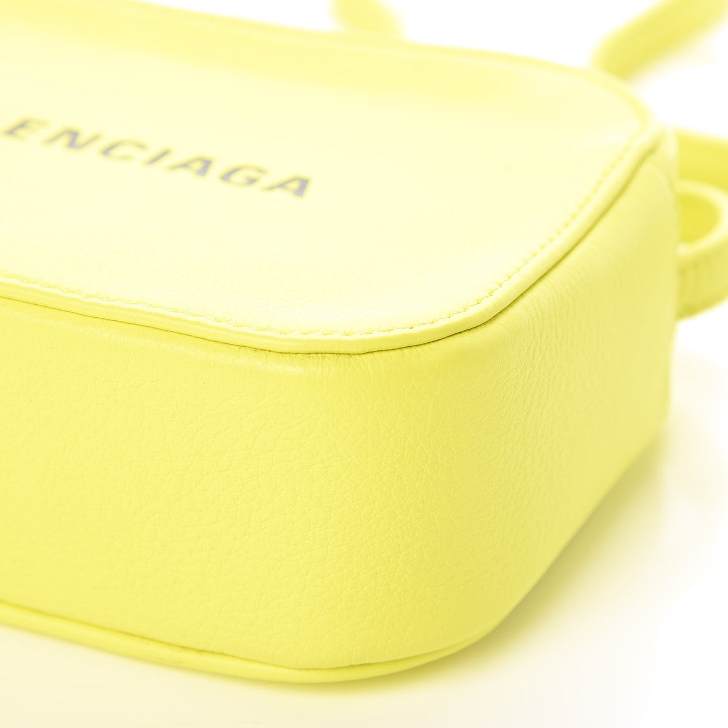 Calfskin Logo XS Everyday Camera Bag Acid Green Black