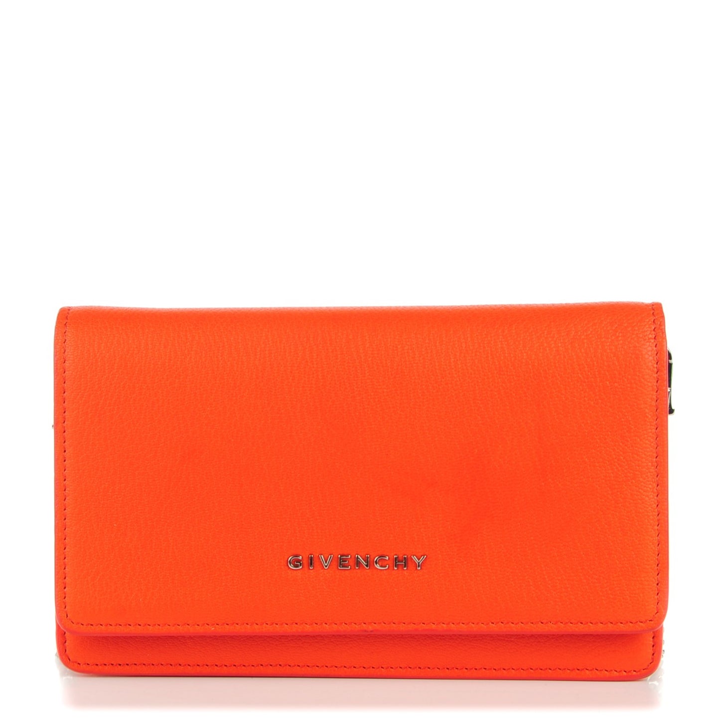 Sugar Goatskin Pandora Chain Wallet Bright Orange