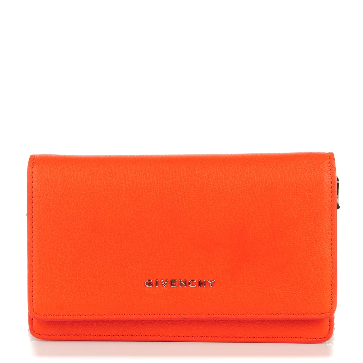 Givenchy Sugar Goatskin Pandora Chain Wallet Bright Orange 1 of 9