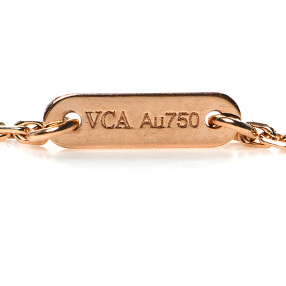 Van Cleef & Arpels 18K Rose Gold Carnelian Sweet Alhambra Bracelet 5 of 5