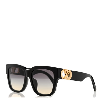 Louis Vuitton Acetate LV Link PM Square Sunglasses Z1566E Black 1 of 7