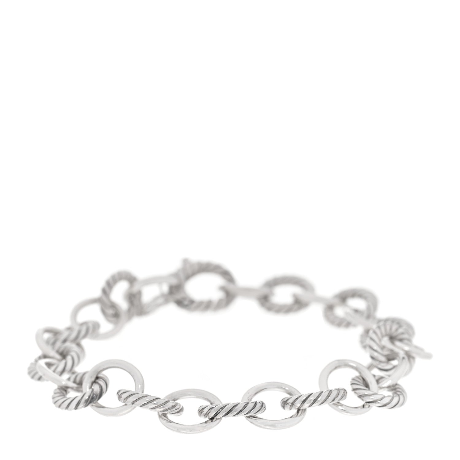 David Yurman Sterling Silver 10mm Medium Oval Link Bracelet 1 of 4