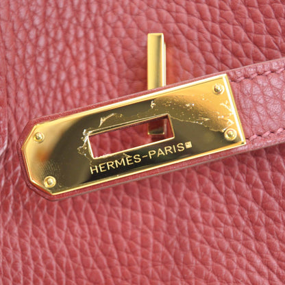 Hermes Taurillon Clemence Birkin 40 Rouge Garance 10 of 12