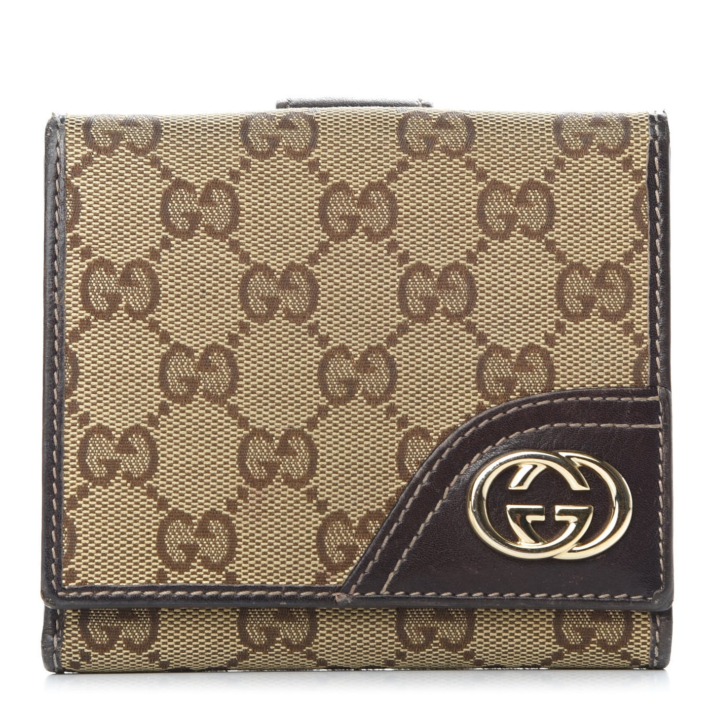 Monogram New Britt French Wallet Dark Brown
