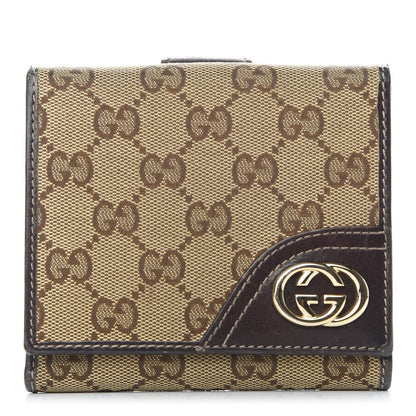 Gucci Monogram New Britt French Wallet Dark Brown 1 of 7