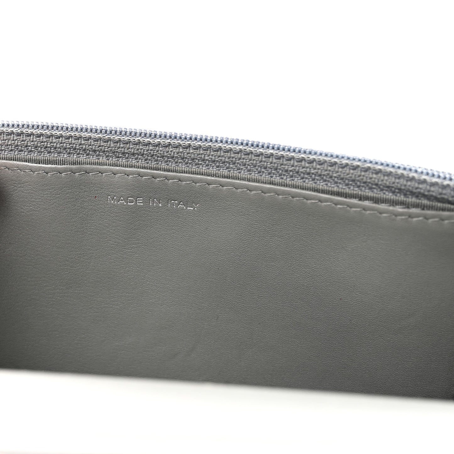 Lambskin Quilted Boy Wallet On Chain WOC Grey