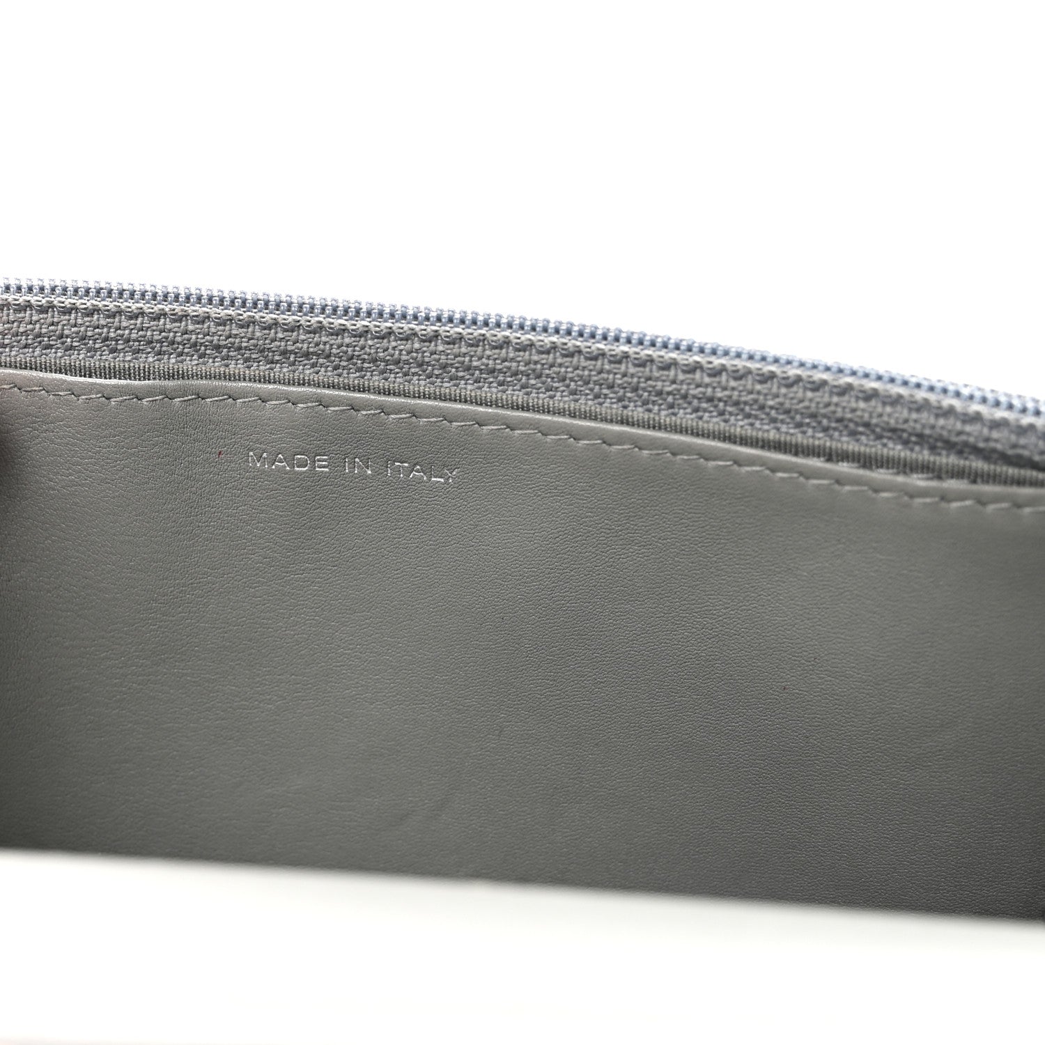 Chanel Lambskin Quilted Boy Wallet On Chain WOC Grey 7 of 12