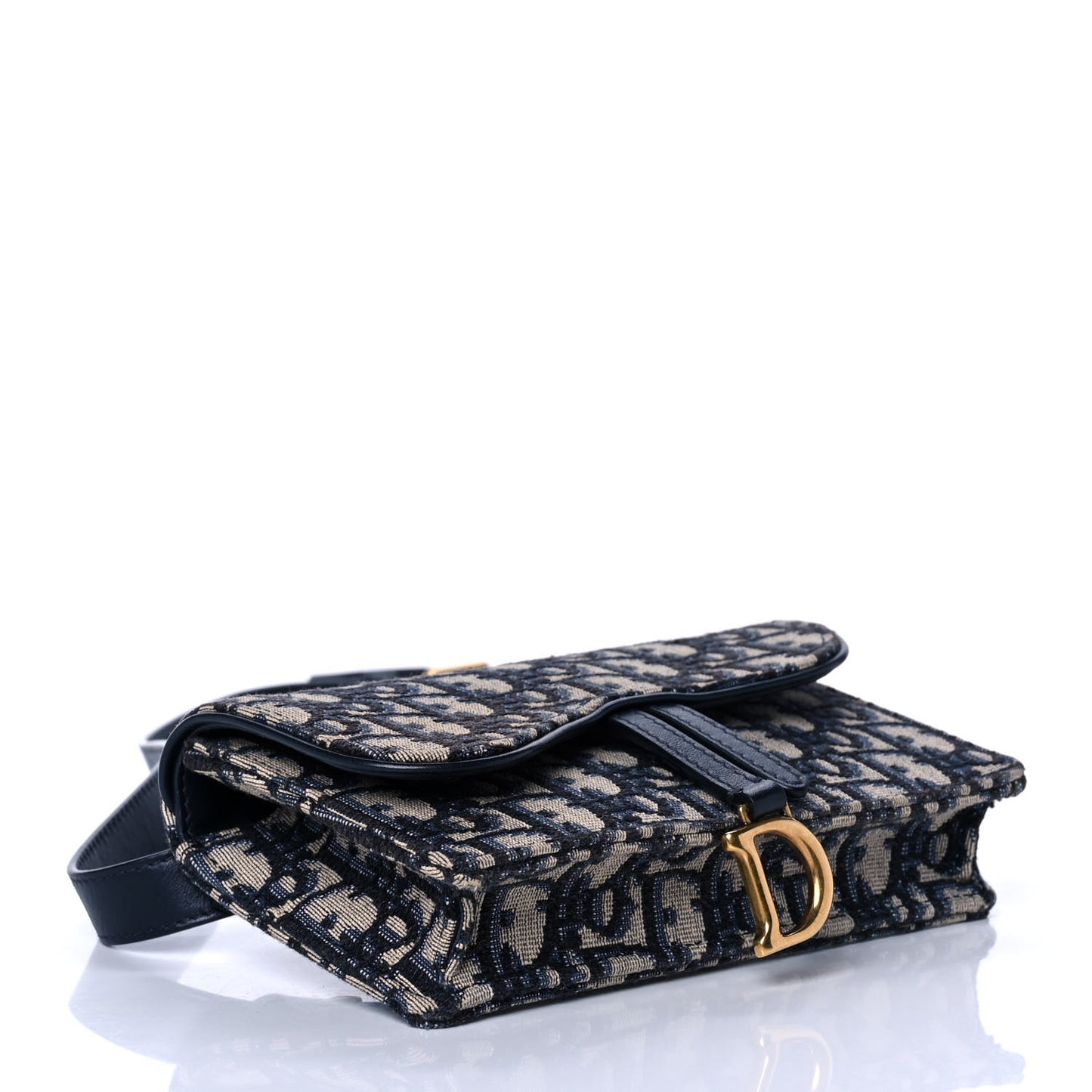 Oblique Saddle Belt Bag Blue