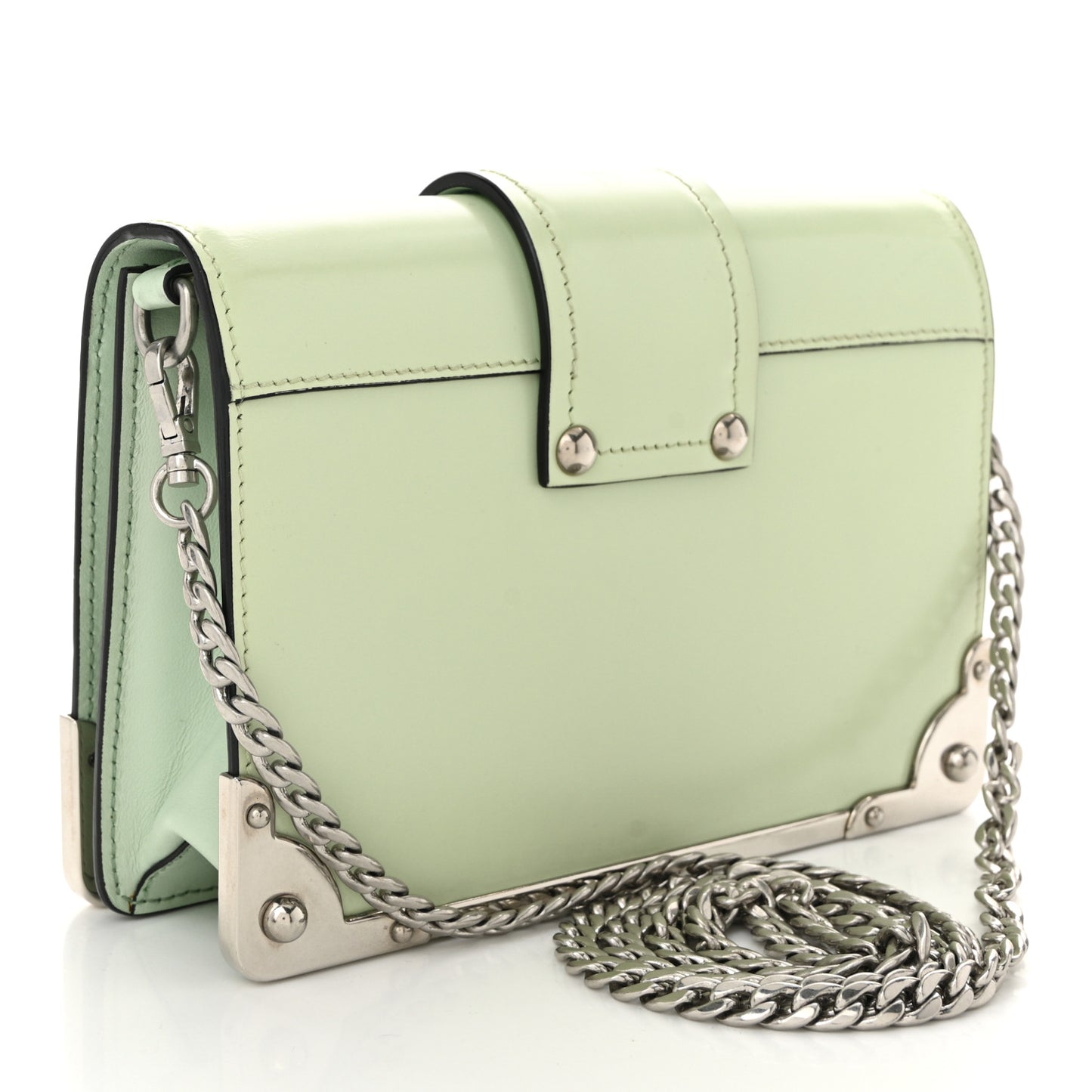 Spazzolato Soft Calfskin Cahier Bag Acqua