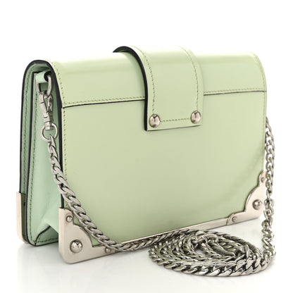 Prada Spazzolato Soft Calfskin Cahier Bag Acqua 2 of 8