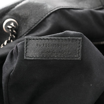 Saint Laurent Pebbled Lambskin Chevron Monogram Large Nolita Black 7 of 11