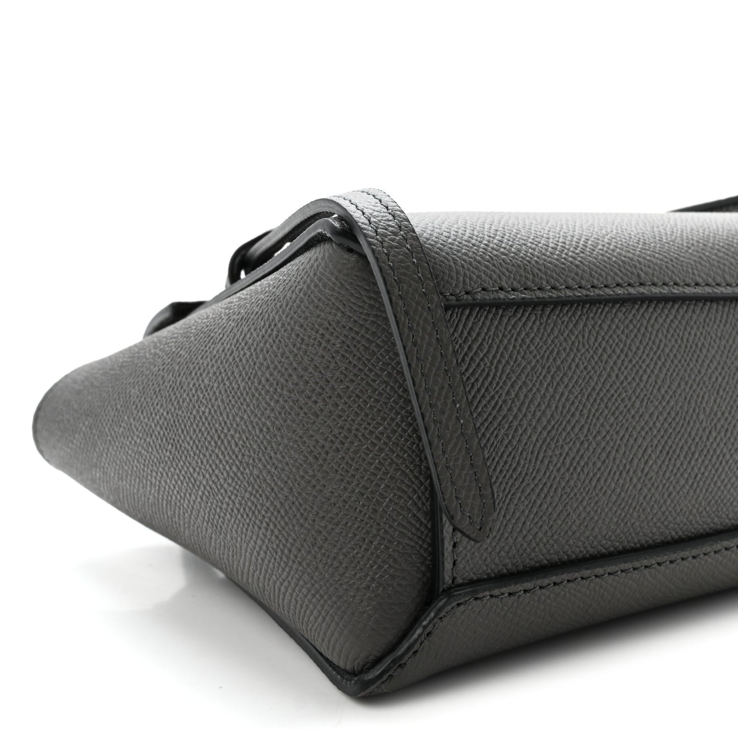 Grained Calfskin Pico Belt Bag Grey