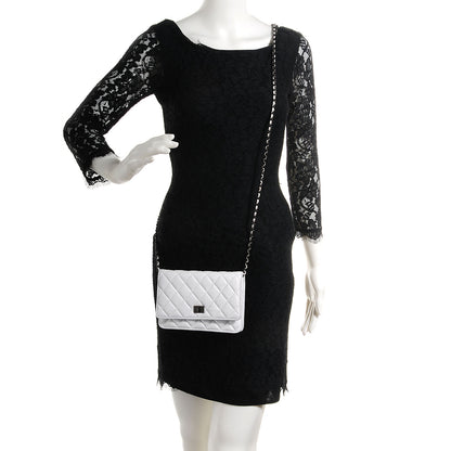 Chanel Aged Calfskin Quilted Reissue Wallet On Chain WOC White 2 of 7
