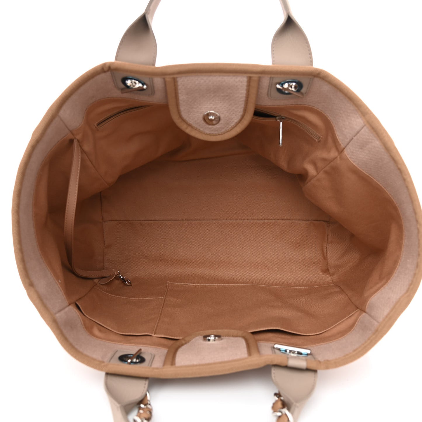 Canvas Large Deauville Tote Ecru