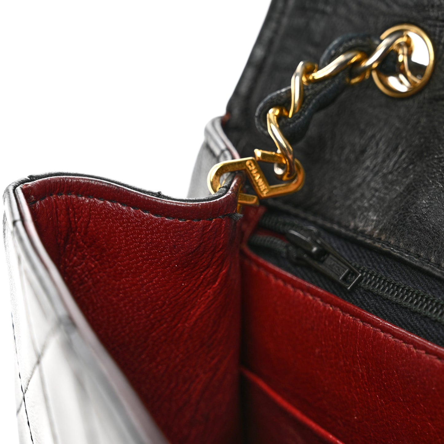 Lambskin Quilted Small Single Flap Black