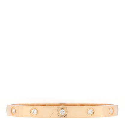 Cartier 18K Yellow Gold 10 Diamond LOVE Bracelet 17 2 of 12