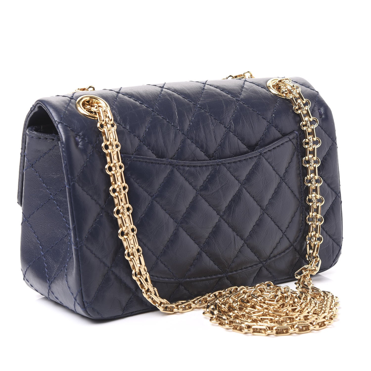Chanel Aged Calfskin Quilted 2.55 Reissue Mini Flap Navy 2 of 9