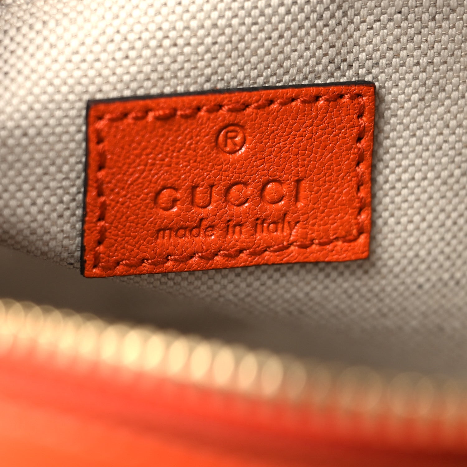 Gucci Sakai Be Green Calfskin Diagonal Stitched Small Blondie Shoulder Bag Orange 6 of 10