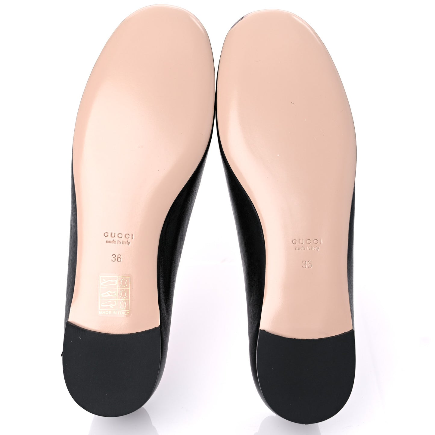 Malaga Kid Interlocking G Pearl Scalloped Flats 36 Black